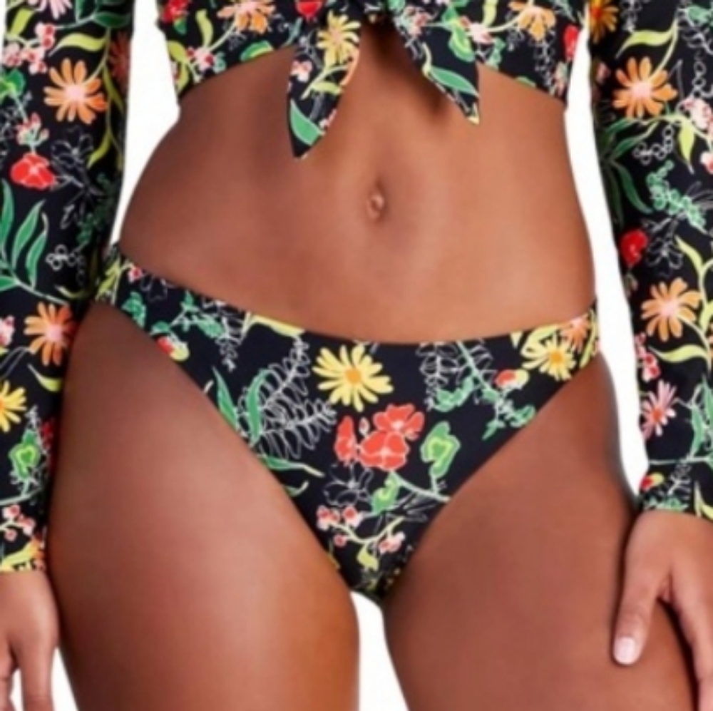 Kate Spade Colorful Botanical Bikini Bottoms M